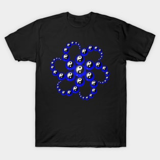 Yin Yang Design - Blue Color T-Shirt